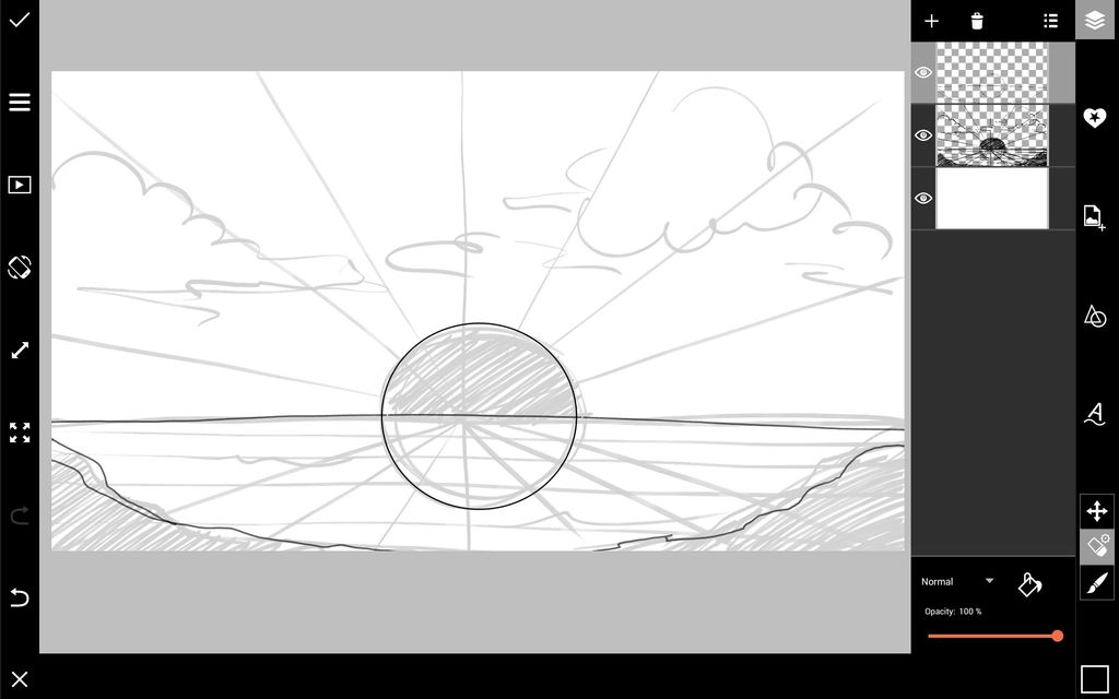 how to draw a horizon step by step