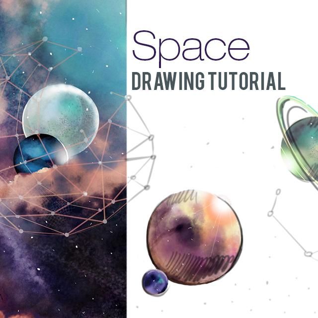 Outer space drawing tutorial